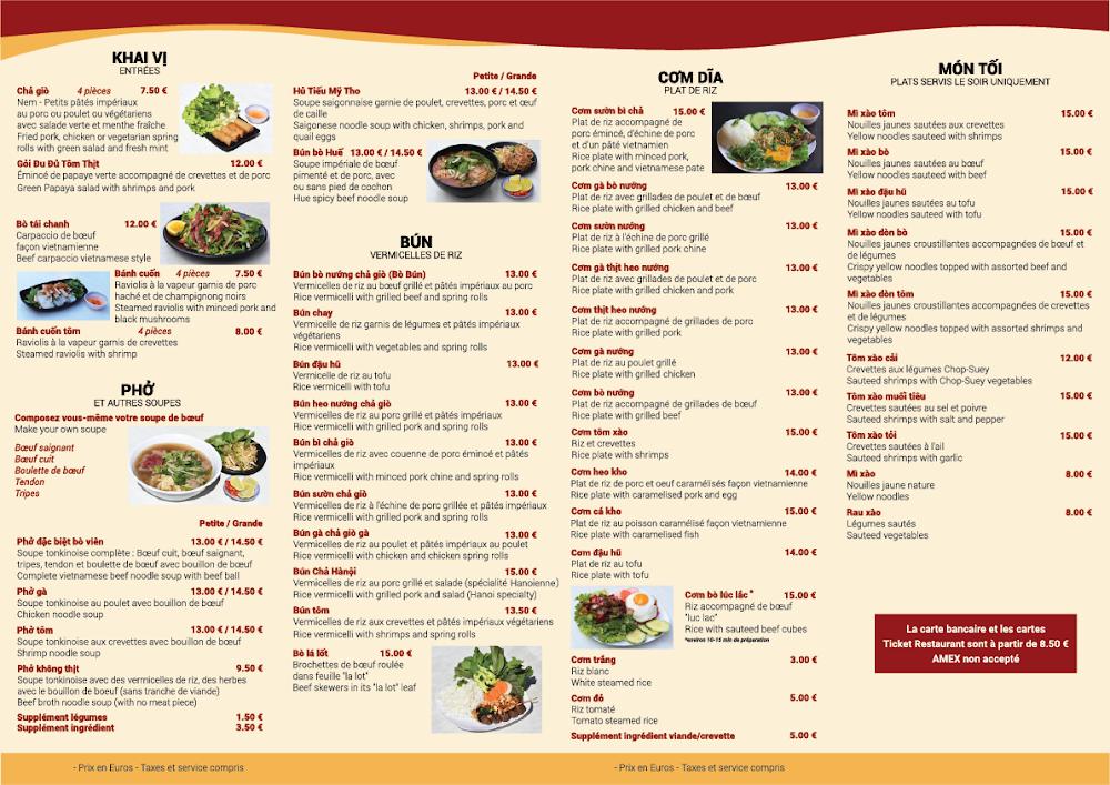 Pho Bida Viet Nam - Menu Image 1